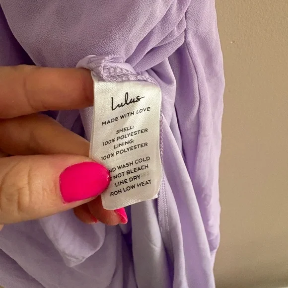 Lulus Glamorous Disposition Lavender Ruched Maxi Dress Size Large Bridesmaid - Picture 8 of 9